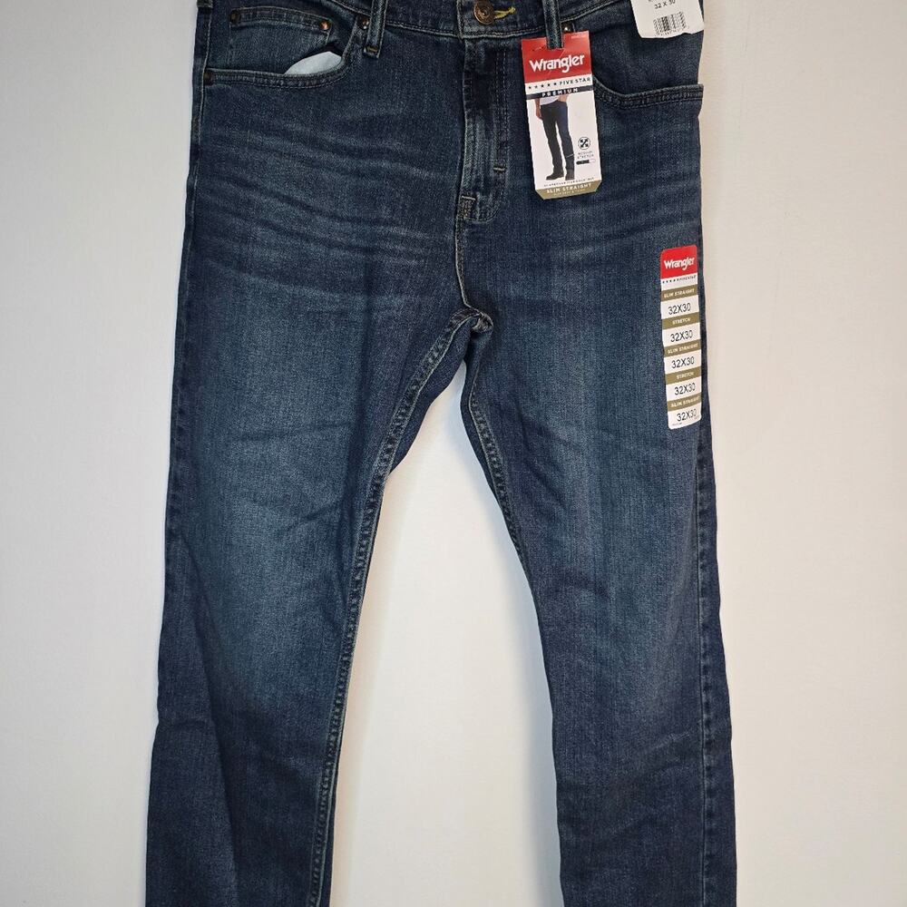Wrangler five star Premium slim straight jeans 32x30 NWT